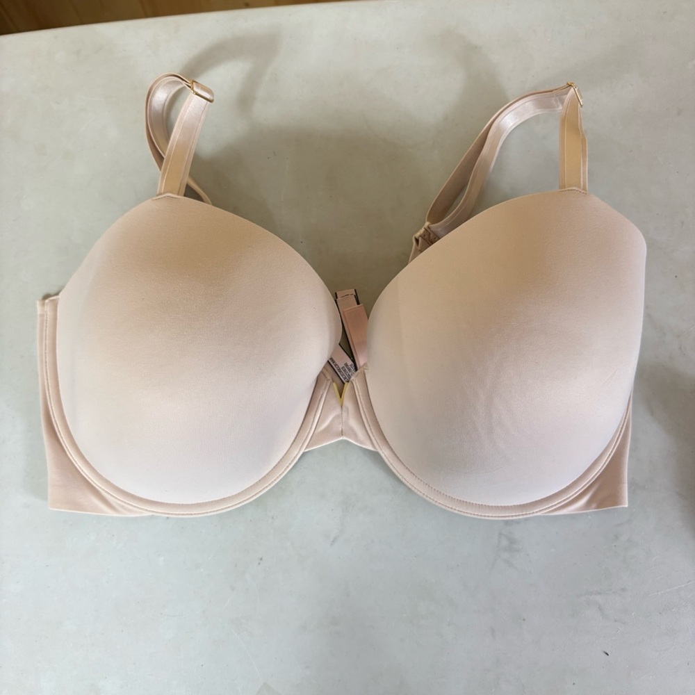 Victoria Secret Perfect Coverage Bra 38 G Nude Classic Underwired Minimalist